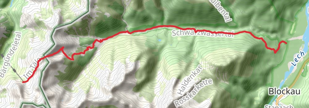 Via Alpina - Red Trail stage 54 Map