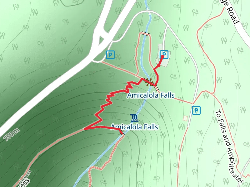 Amicalola Falls Lodge Road mobile static map
