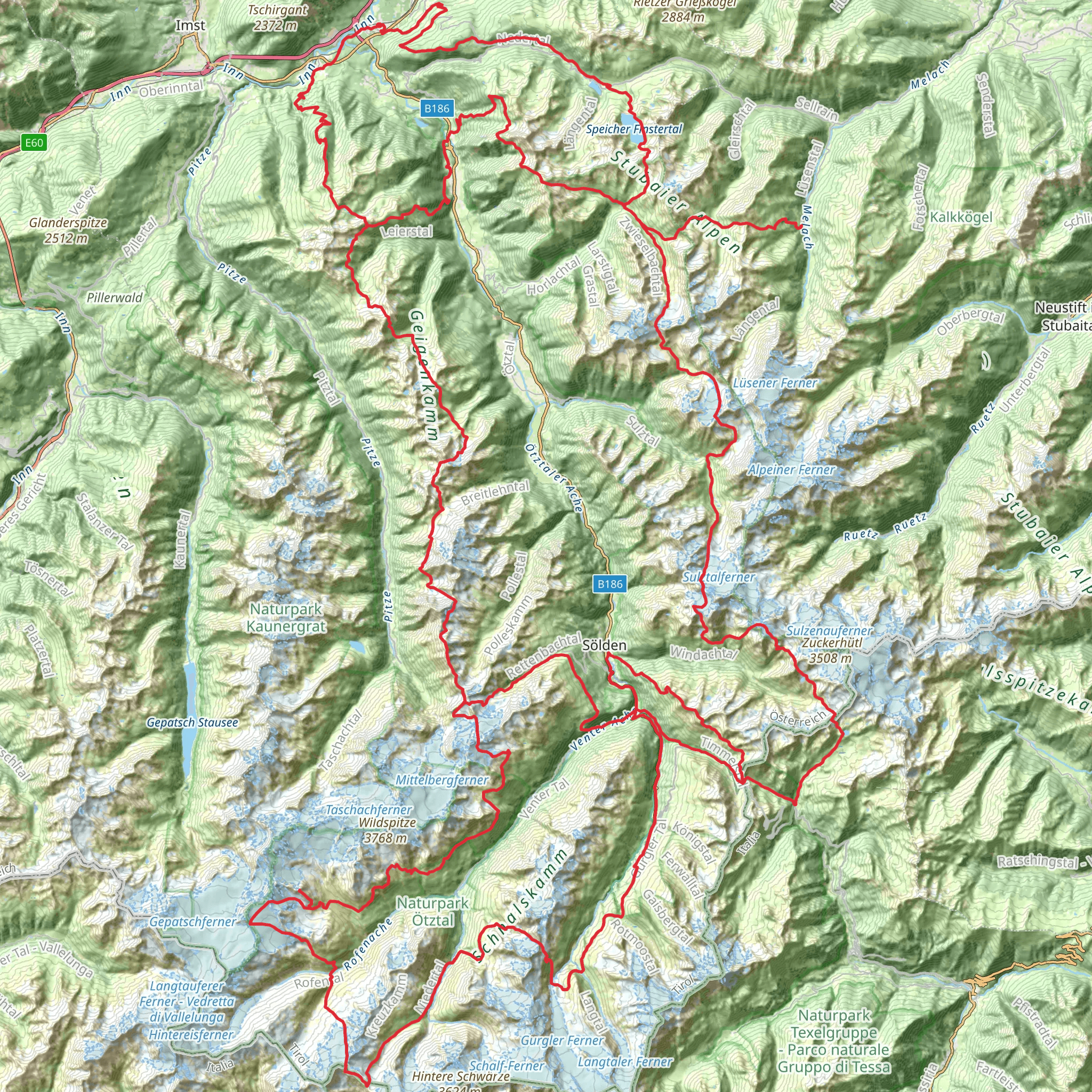 Ötztal Trek mobile static map