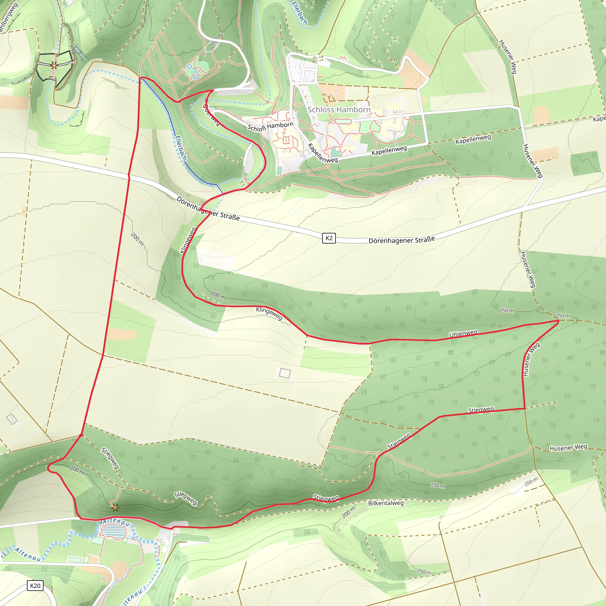 Kapellenhop Spaziergang mobile static map