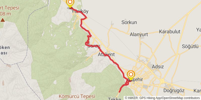 Sufi Trail stage 32 Map