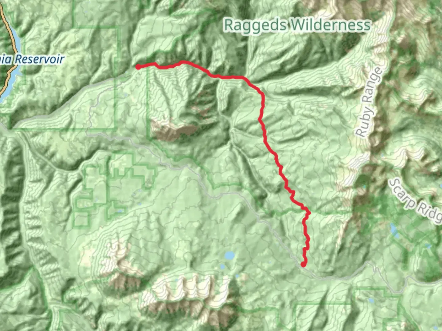 An image depicting the trail Dark Canyon Trail and its surrounding area.