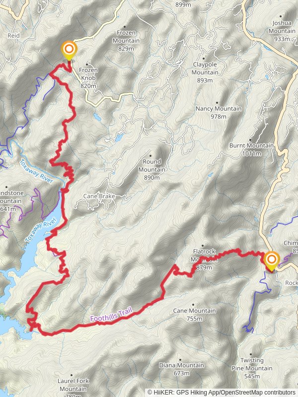 Auger Hole, Canebrake and Foothills Trail