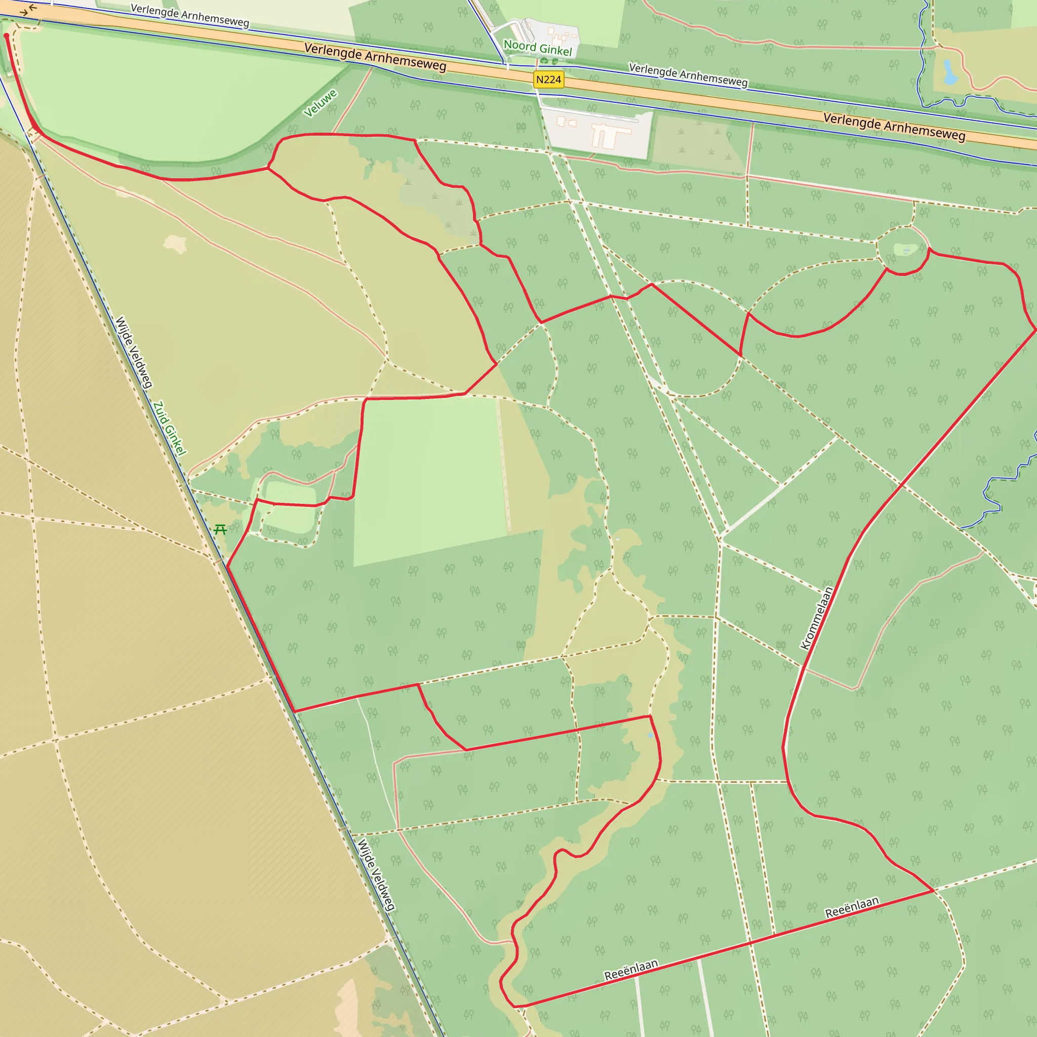 Grafheuvels, Het Wijde Veld and Mechelsche Kuil Loop mobile static map