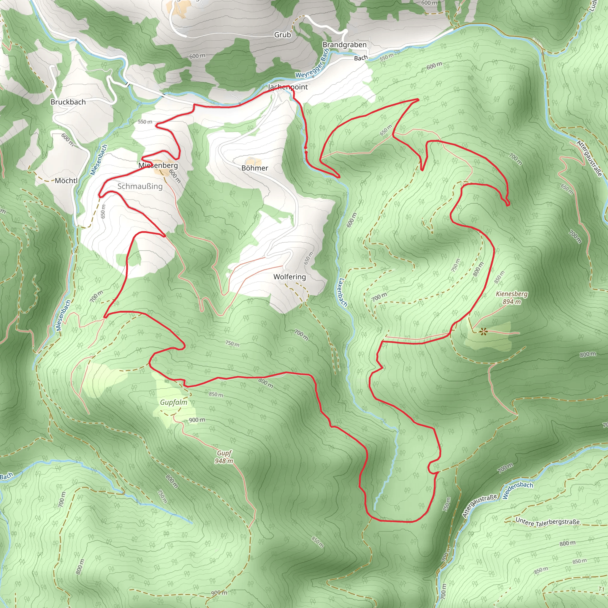 Födinger Alm Mountain Pastures Hike mobile static map