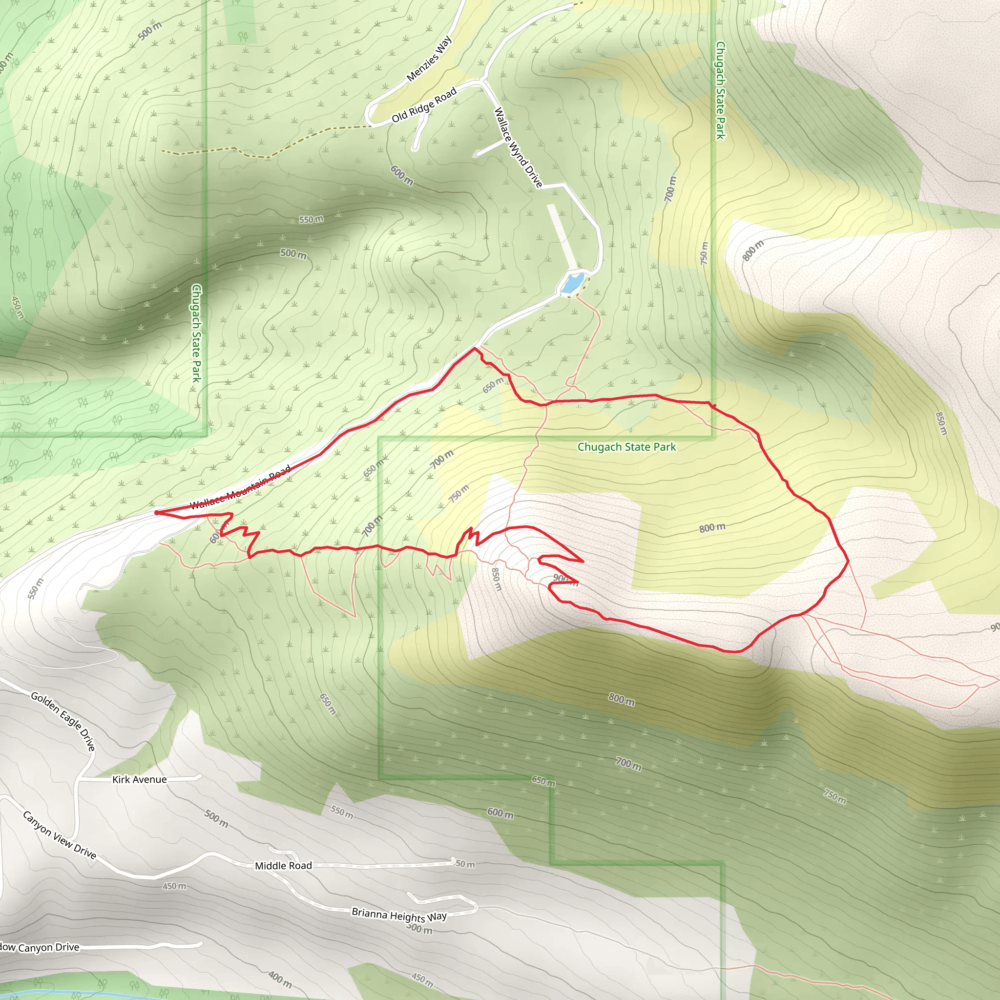 Mount Baldy Trail Loop mobile static map