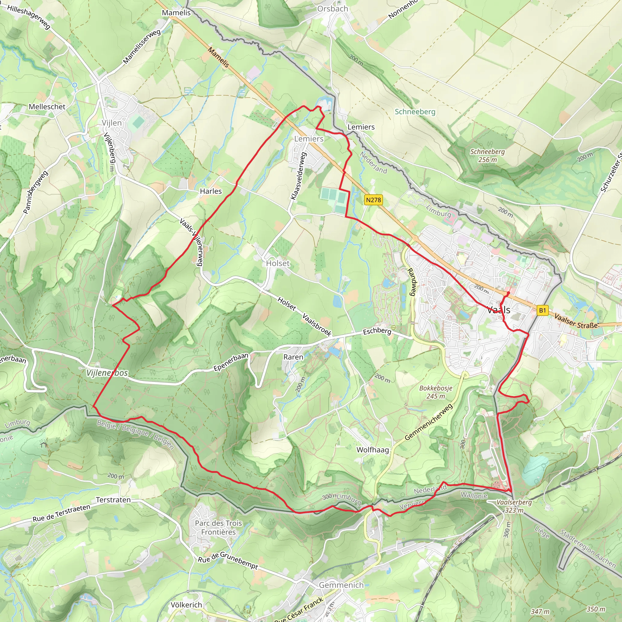 Preusbosch, Schimperbosch and Kerperbosch Loop mobile static map