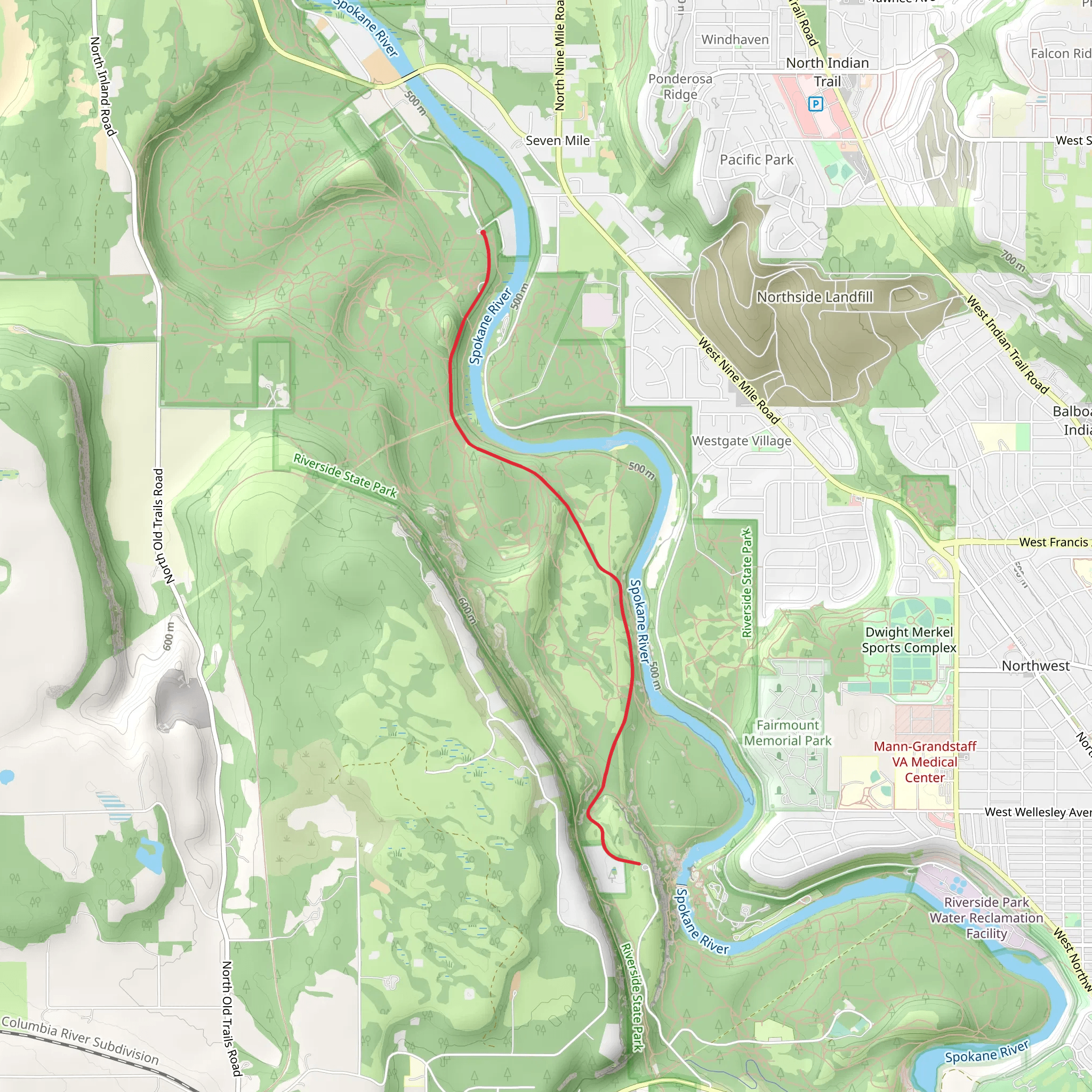 Centennial Trail mobile static map