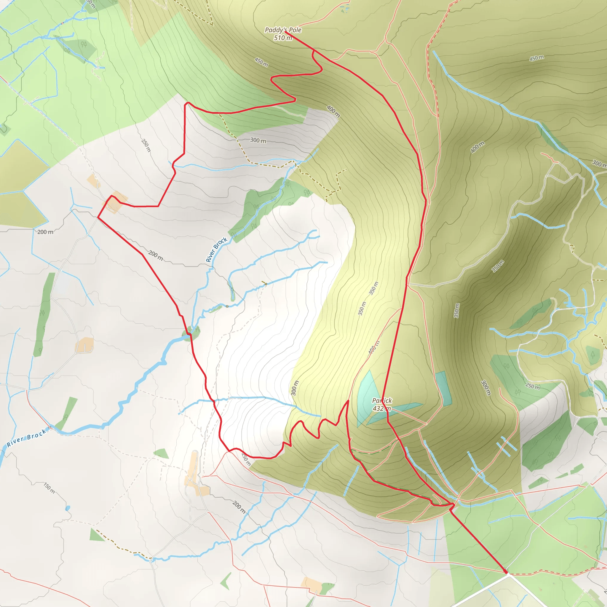 Parlick and Paddy's Pole Loop mobile static map