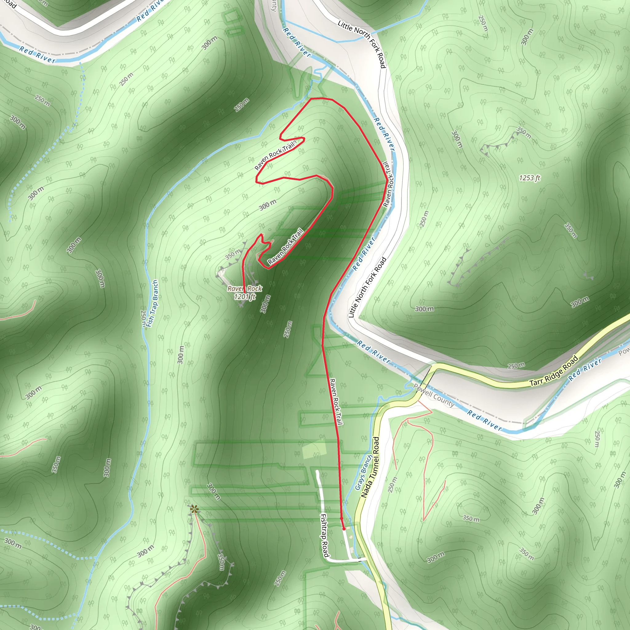 Raven Rock Trail Out and Back mobile static map