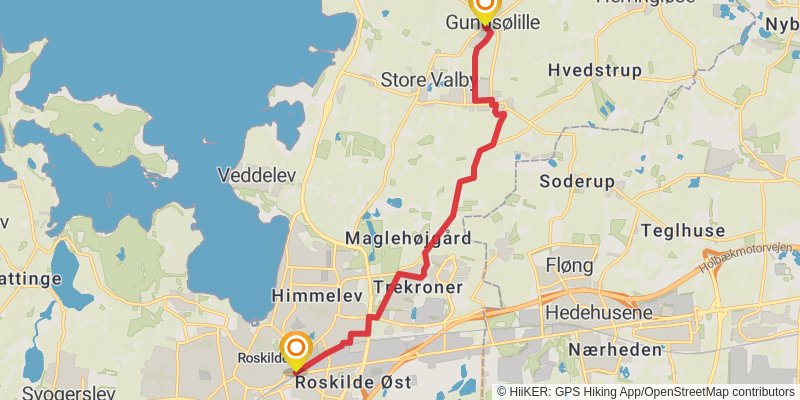 Nordsjaellandsruten stage 5 Map
