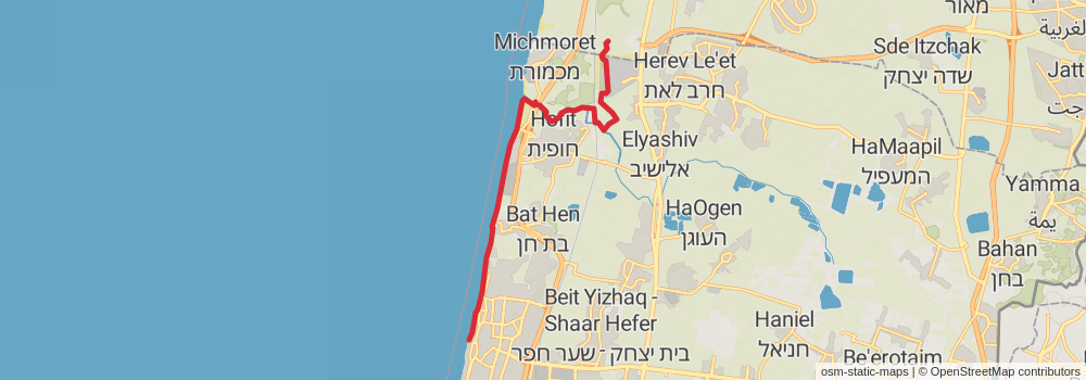 Israel National Trail stage 17 Map