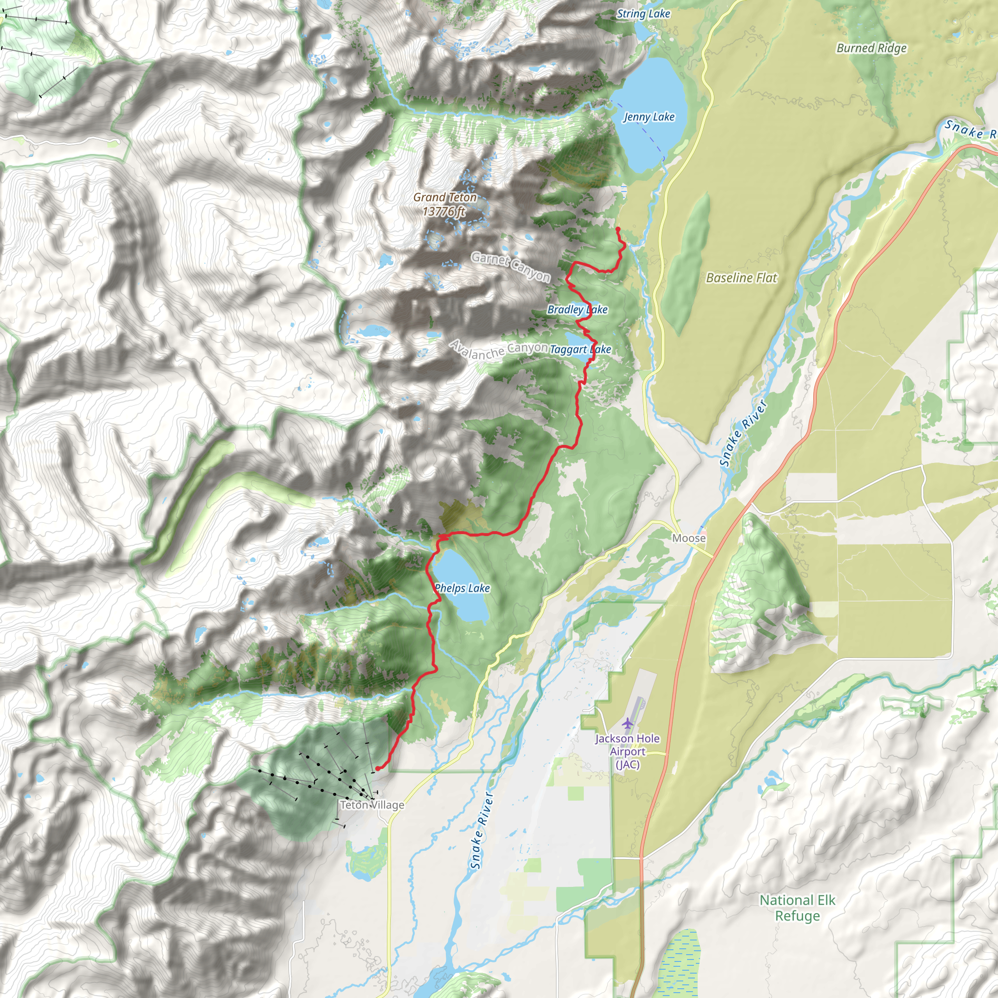 Teton Valley Trail mobile static map