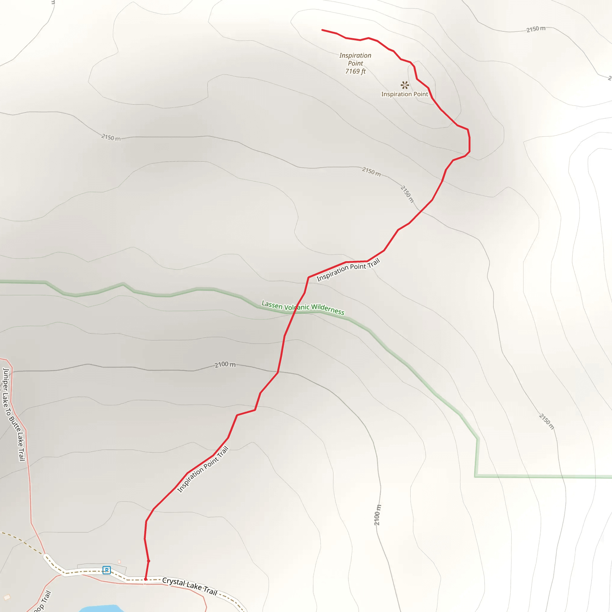 Inspiration Point Trail mobile static map
