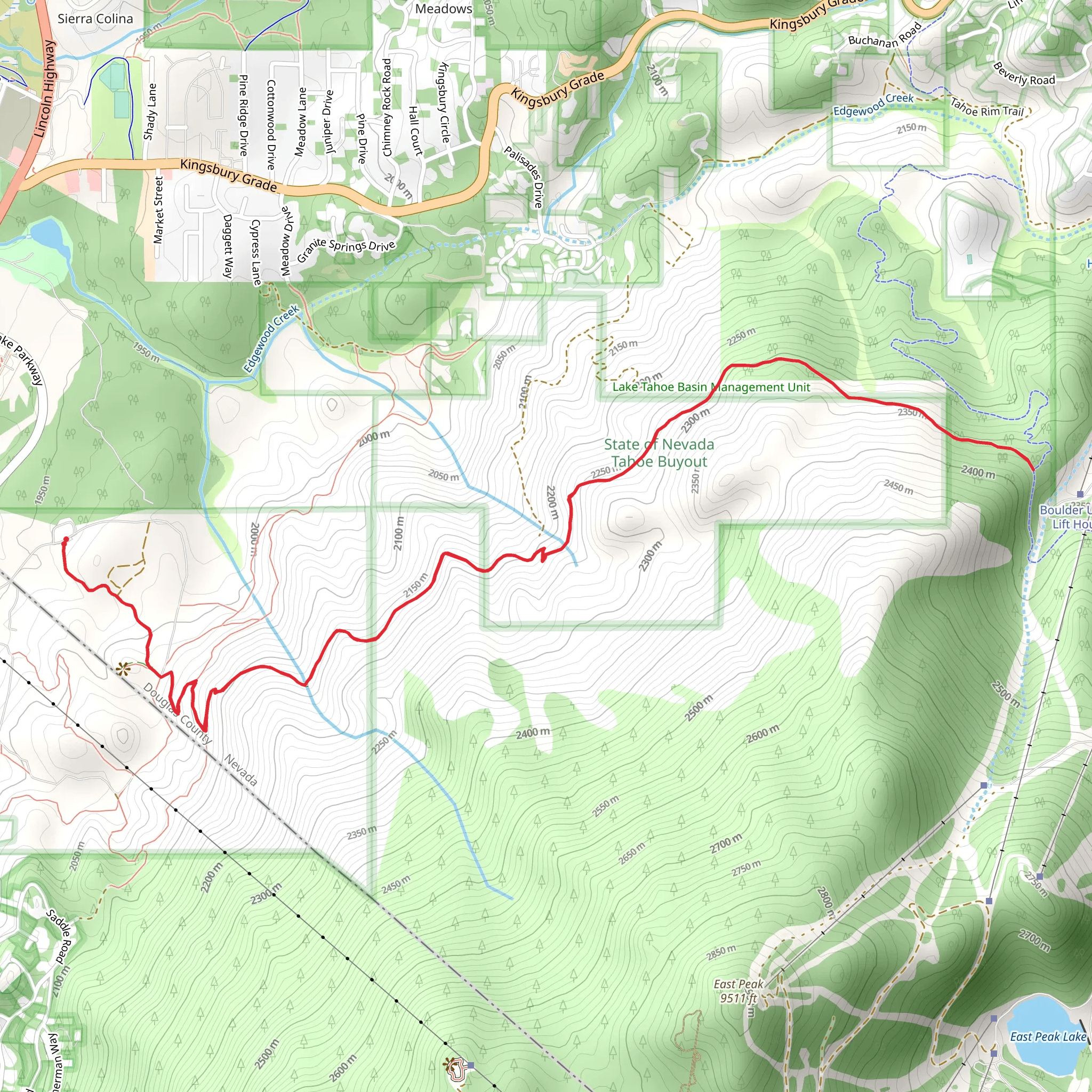 Van Sickle Trail mobile static map