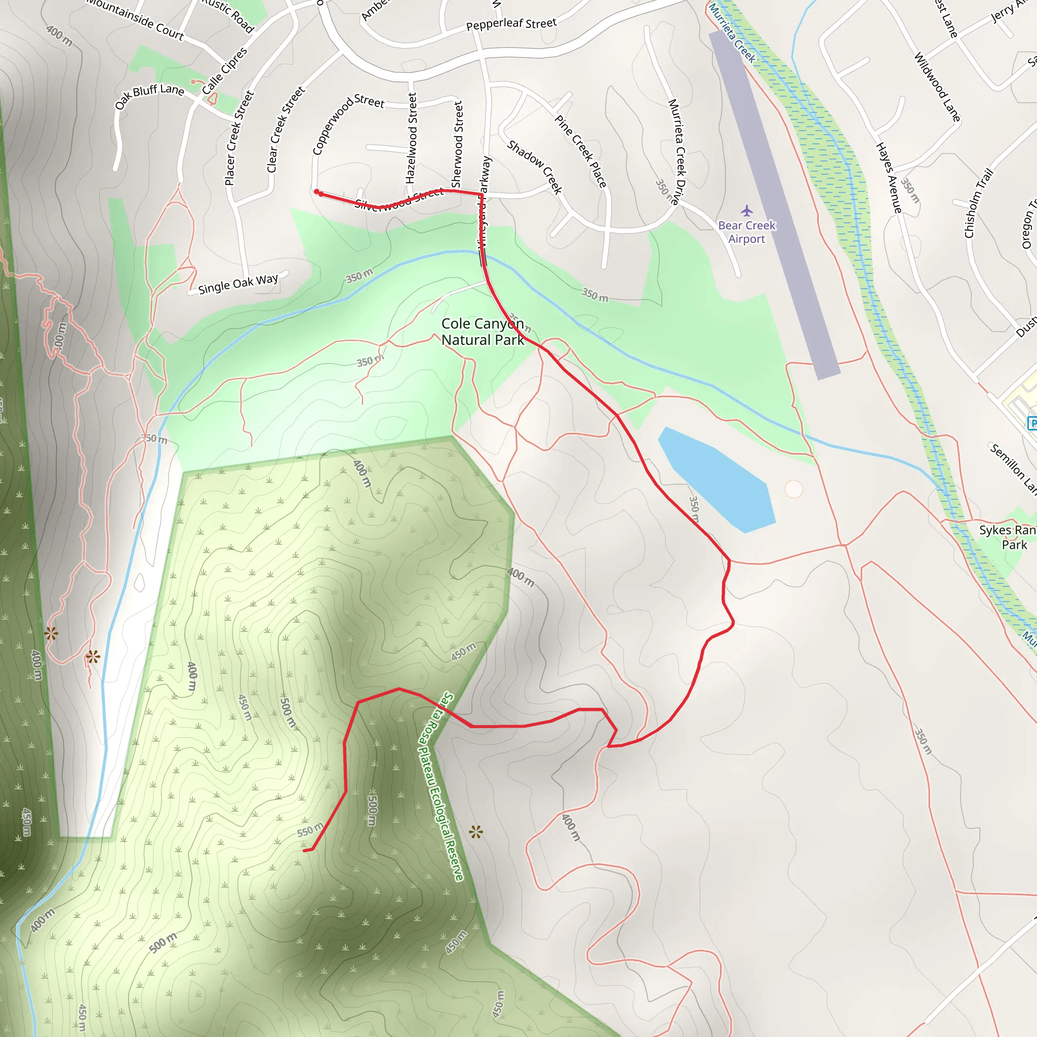 Vineyard Parkway and Cole Canyon Natural Park Walk mobile static map