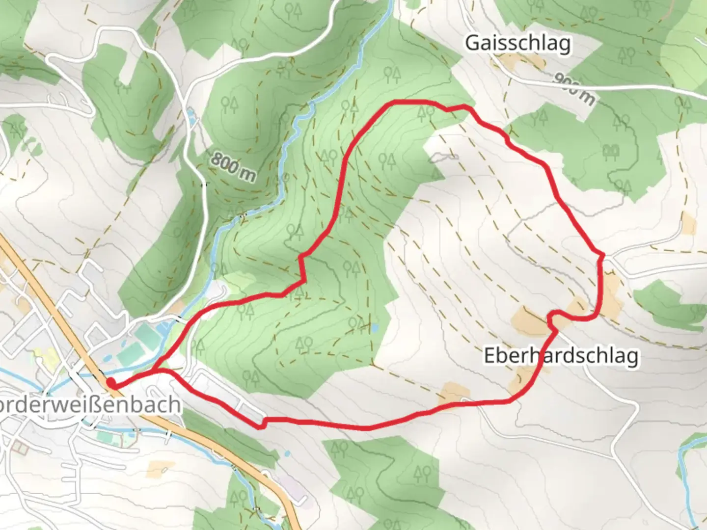 An image depicting the trail 24a Ökowanderweg and its surrounding area.