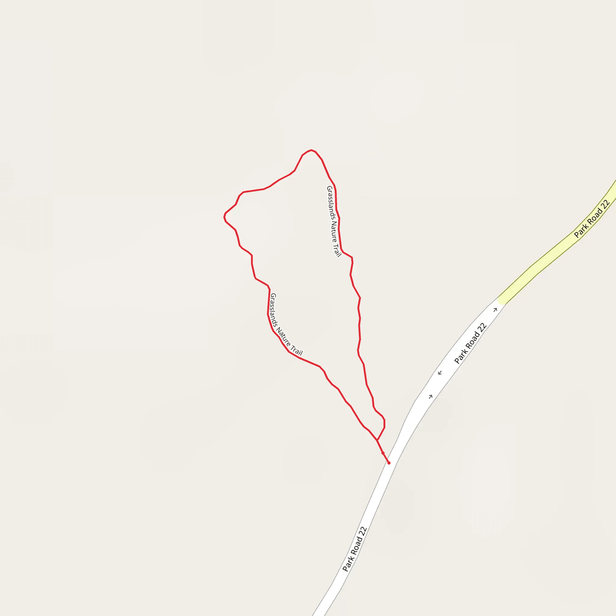 Grasslands Nature Loop Trail mobile static map