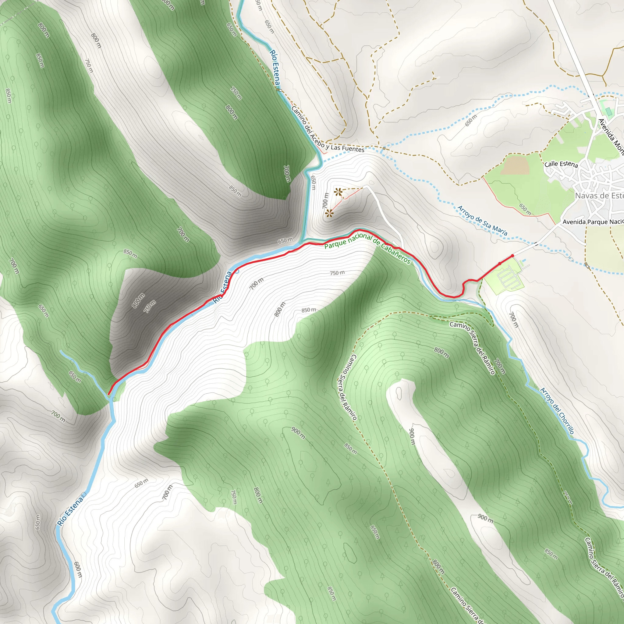 Boquerón del Estena Route mobile static map