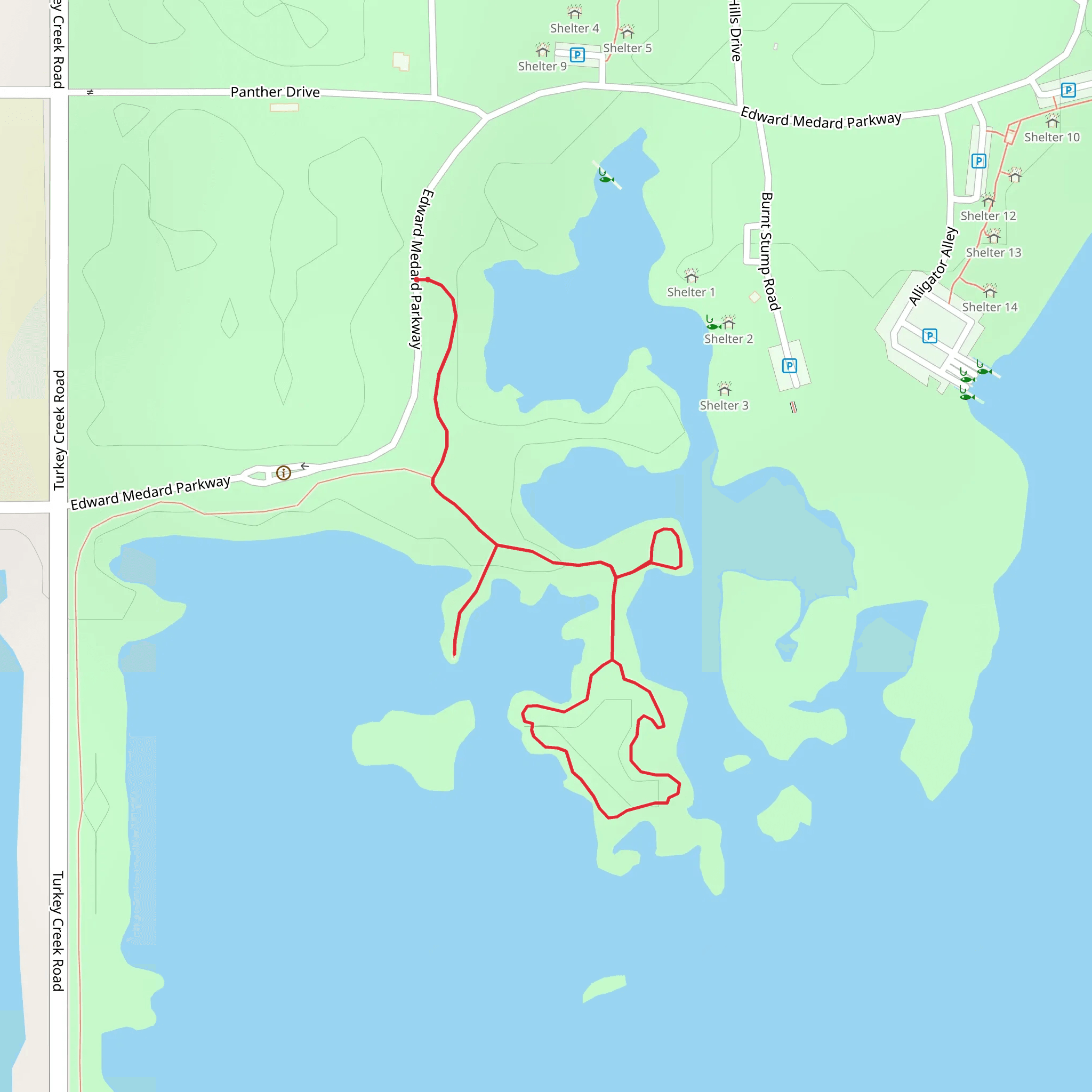 Edward Medard Park and Reservoir Loop mobile static map