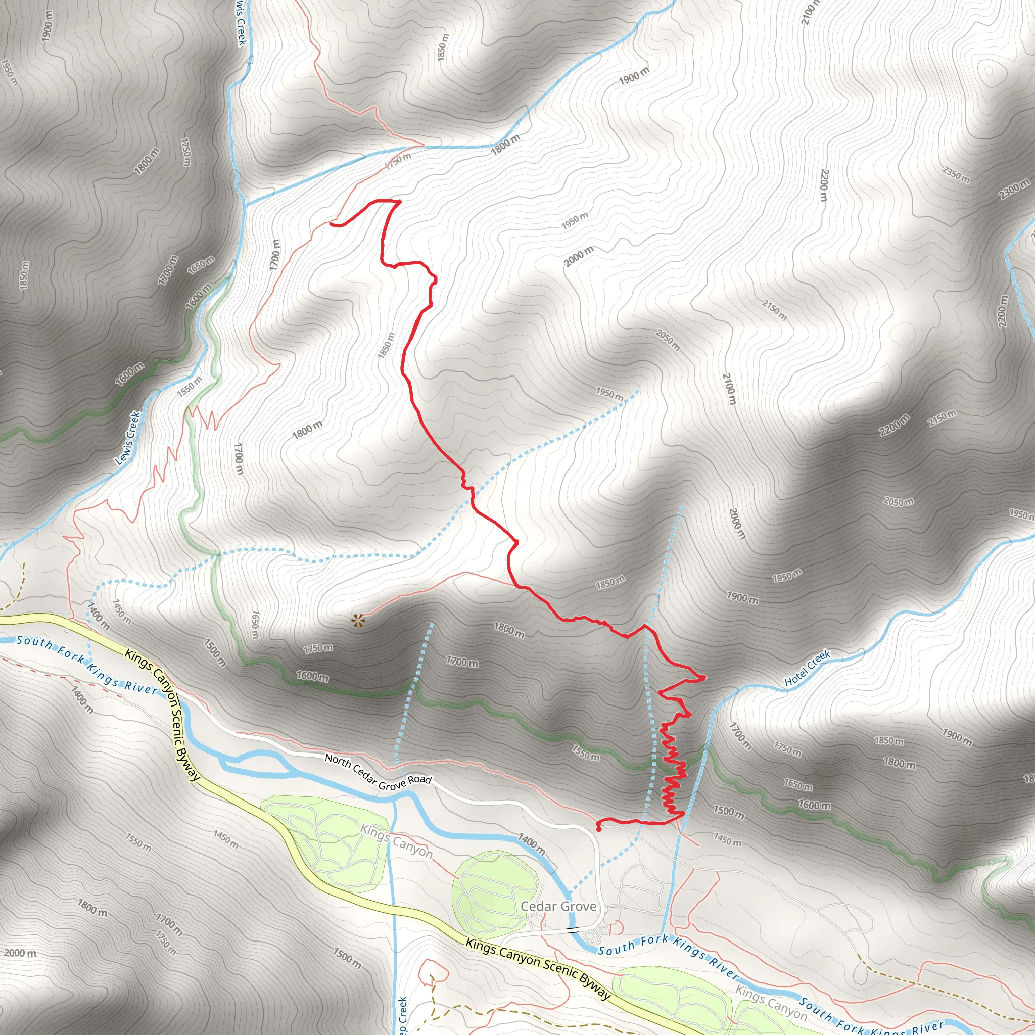Hotel Creek Trail mobile static map