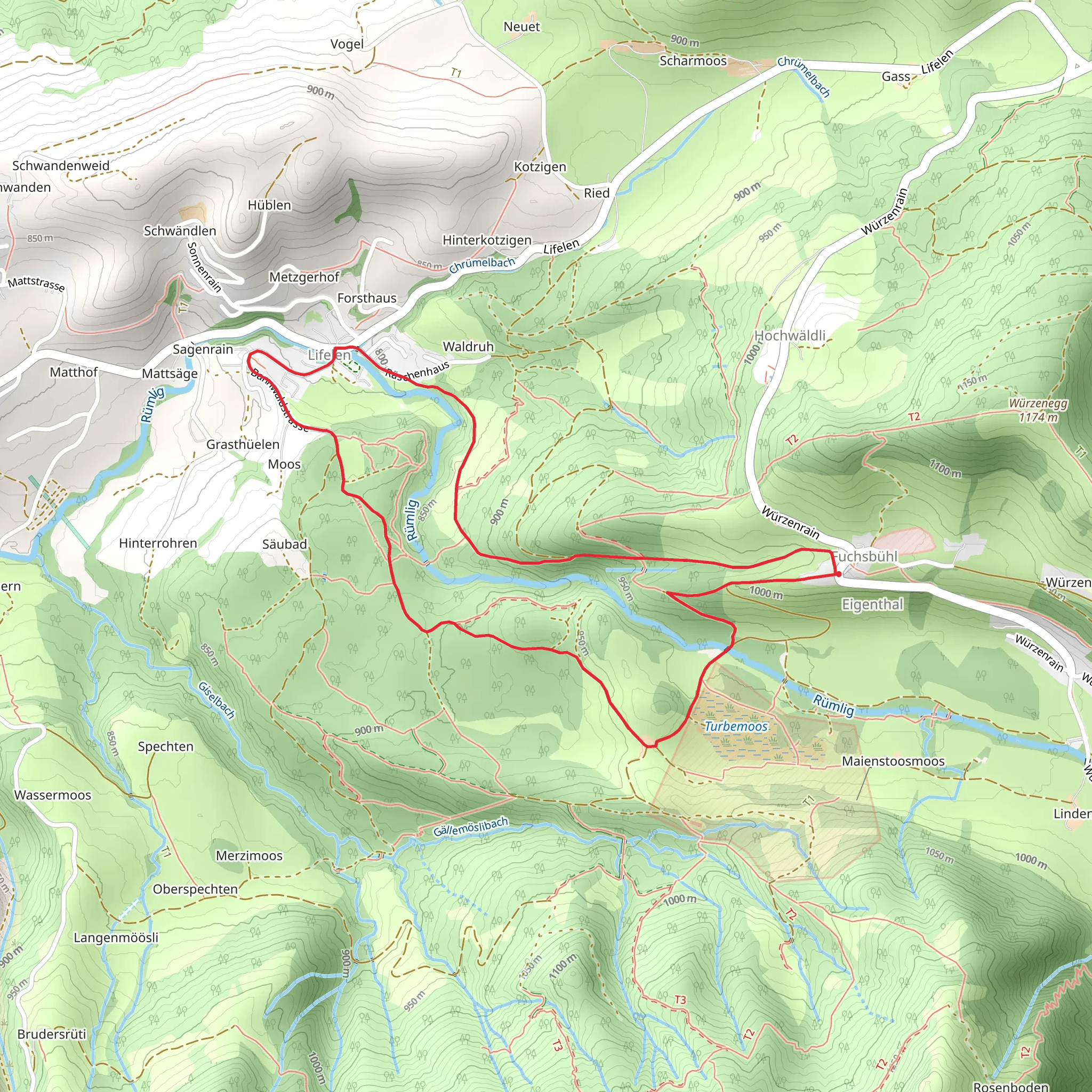Eigenthal - Lifelen - Eigenthal Loop Walk mobile static map