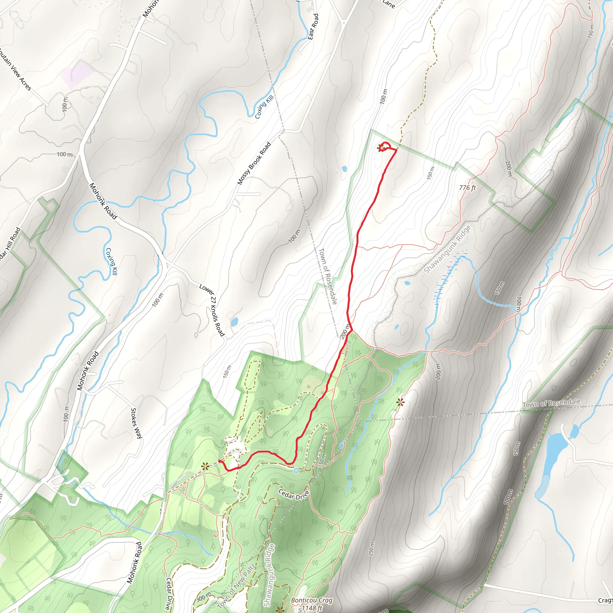 Table Rocks Trail mobile static map