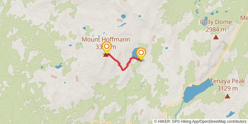 High Sierra Camps Loop spur 1 Map