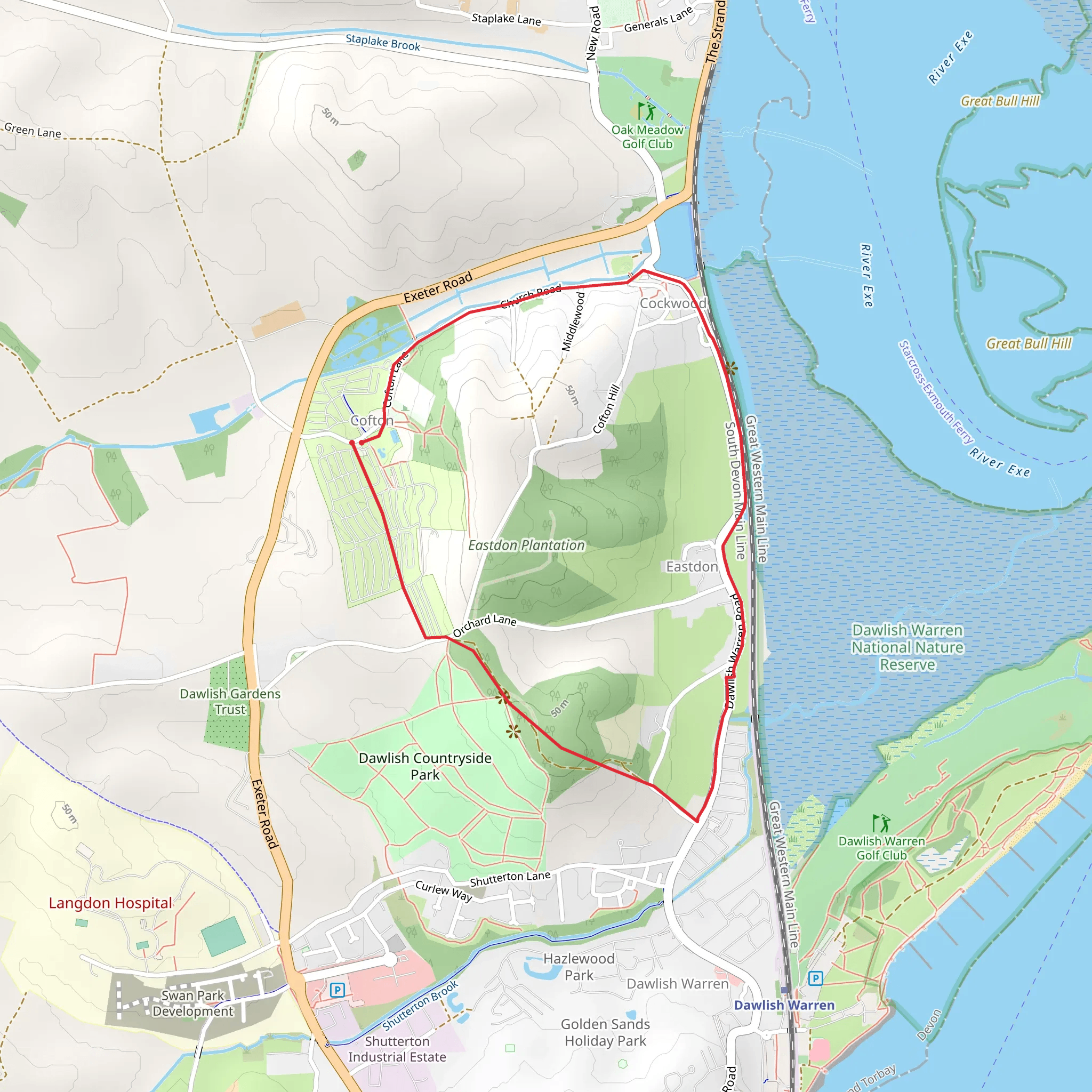 An Evening Stroll from Cofton Walk mobile static map