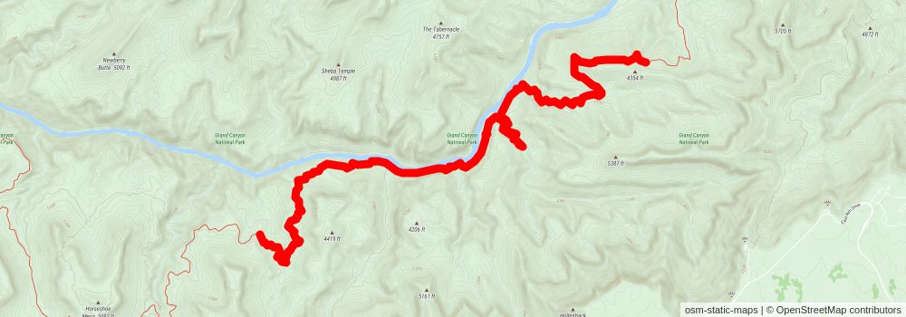 Southwestern Horseshoe Trail stage 55 Map