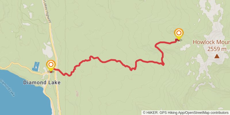 Howlock Mountain Trail stage 1 Map