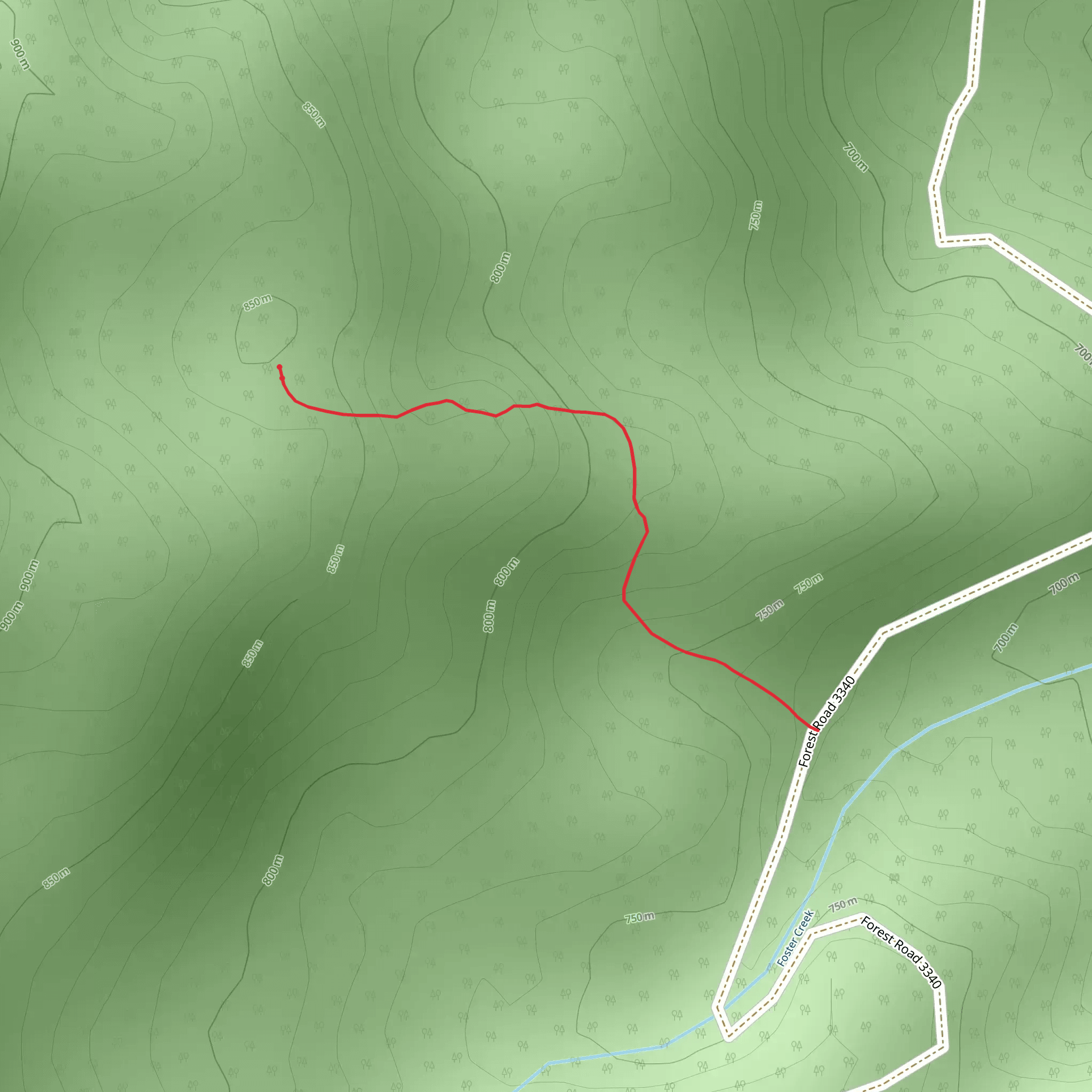 Southard Lake Trail mobile static map