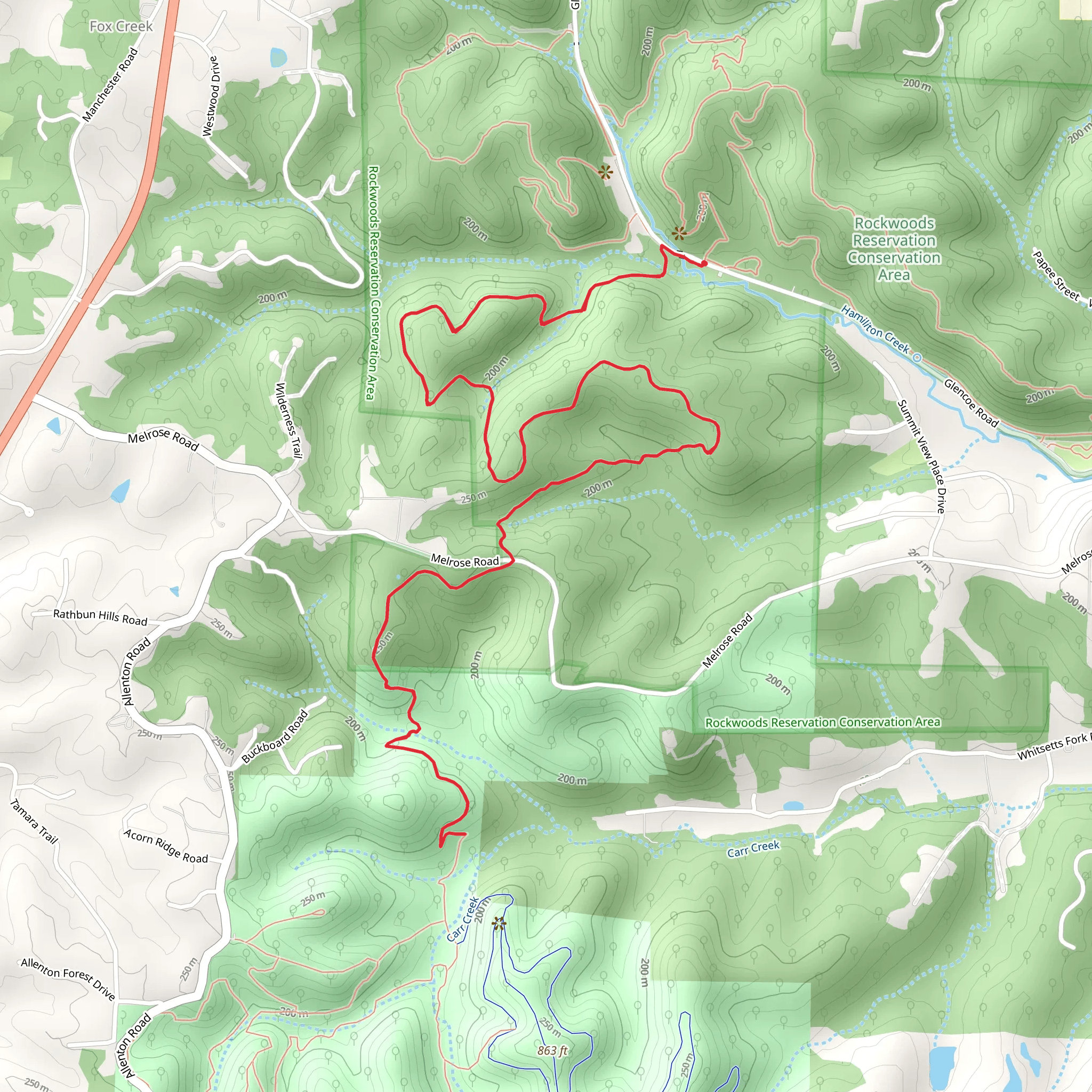 Green Rock Trail - Short mobile static map