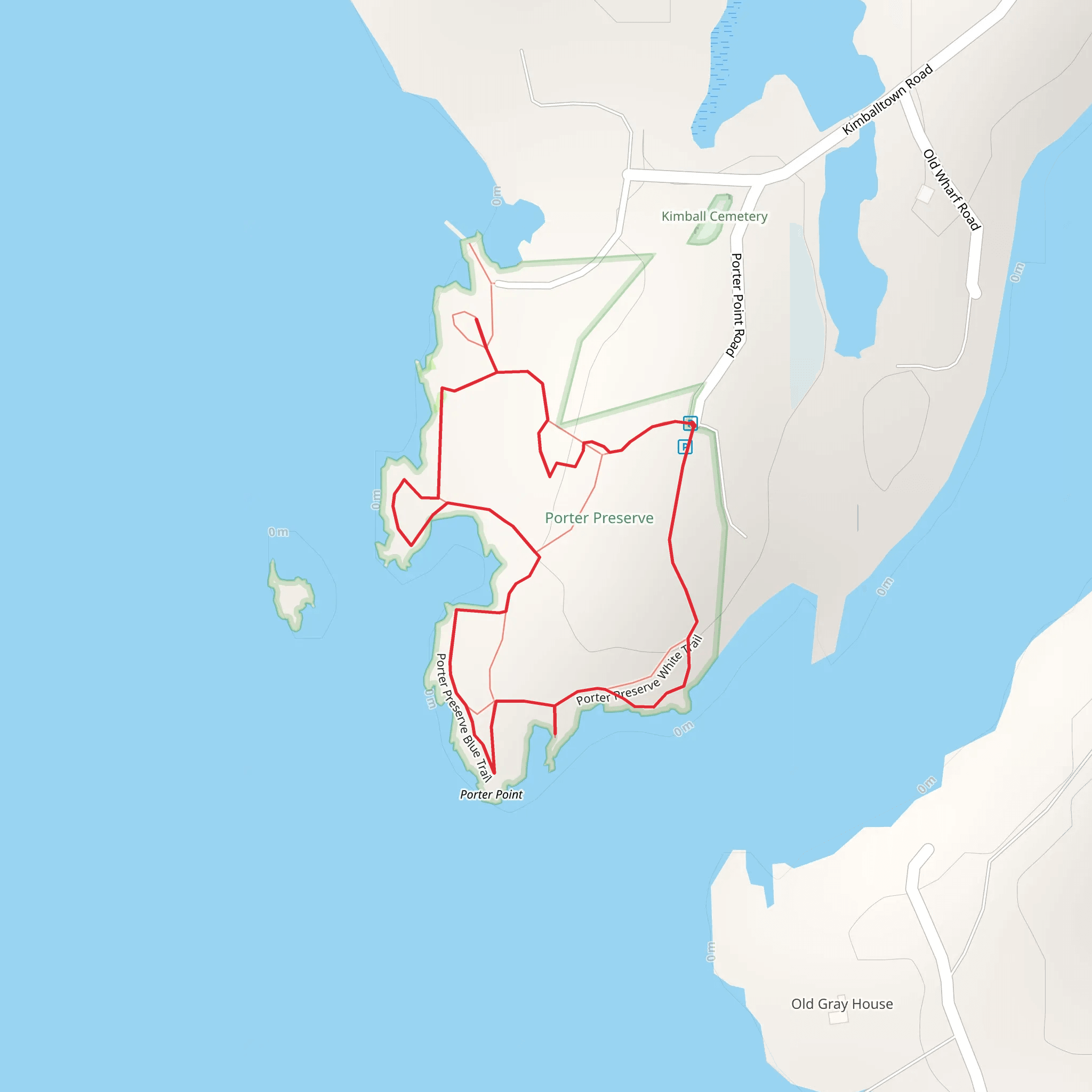 Porter Preserve White Trail Loop mobile static map