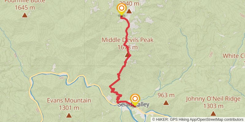 Bigfoot Trail stage 25 Map