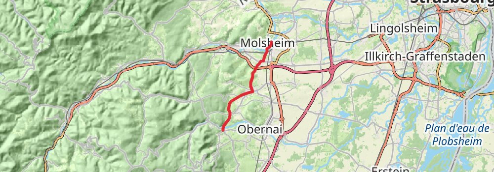 Camino Strasbourg-Saint Jean Pied de Port via Vézelay stage 2 Map