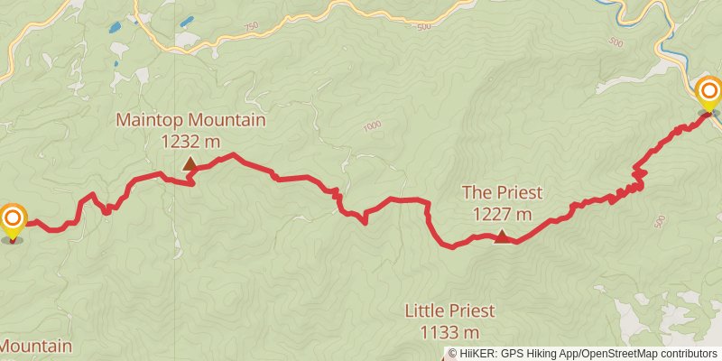 Appalachian Trail - Virginia stage 36 Map