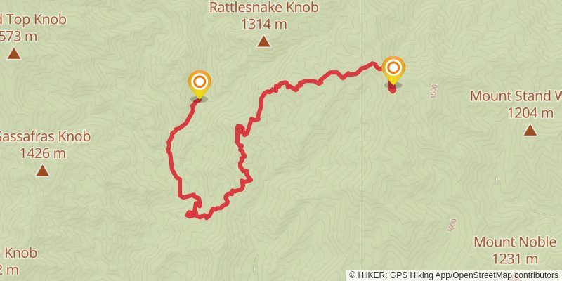 Mountain to Sea Trail stage 2 Map