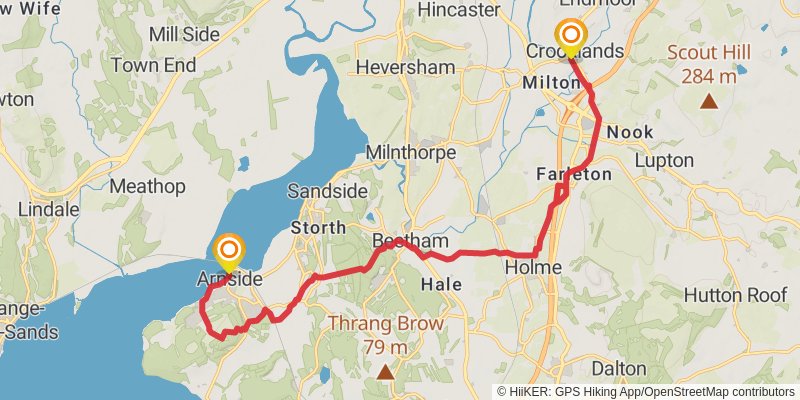 Westmorland Way stage 8 Map