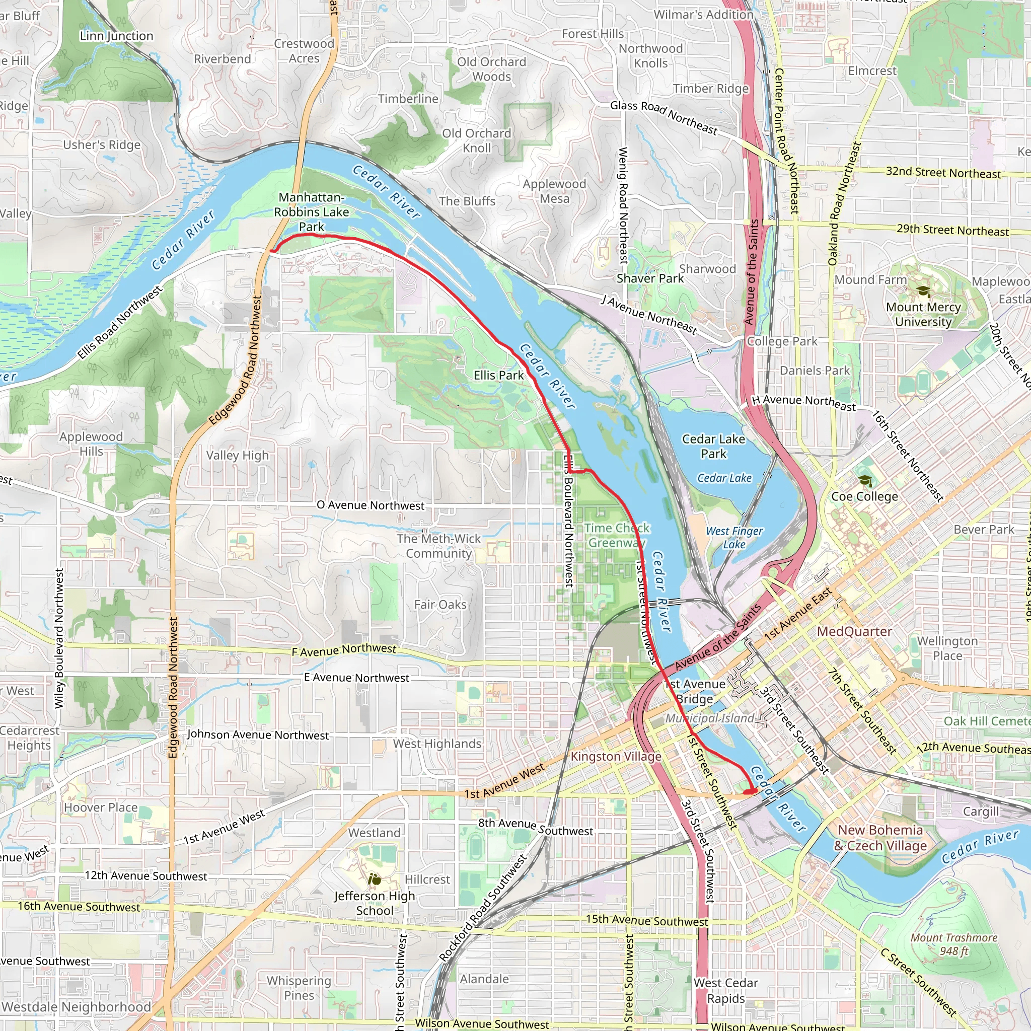 Ellis Trail mobile static map