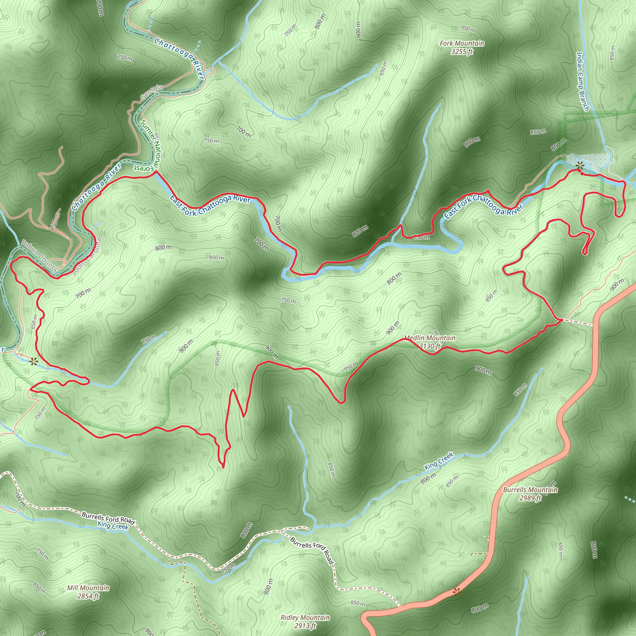 East Fork and Foothills Loop Trail mobile static map
