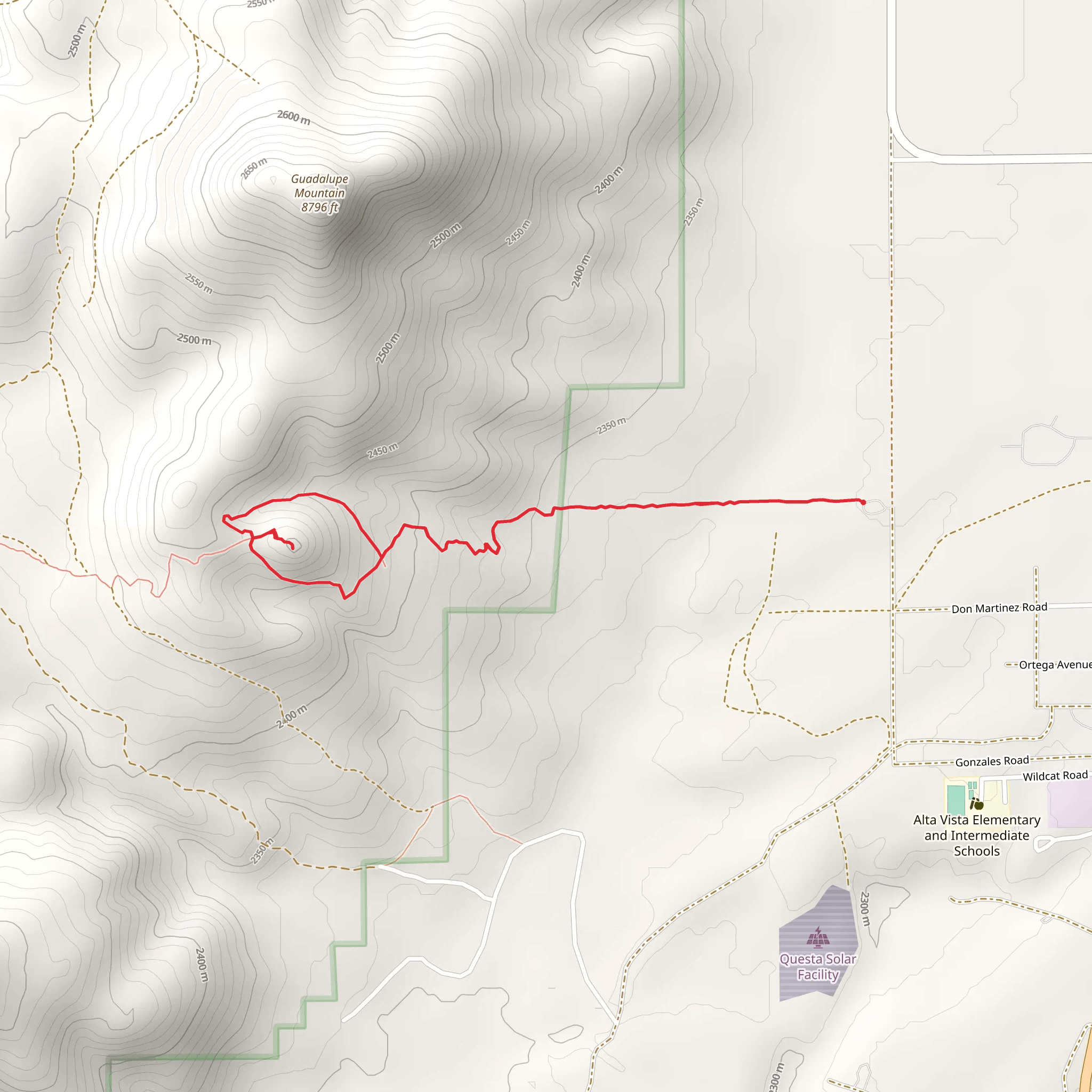 Guadalupe Mountain North mobile static map
