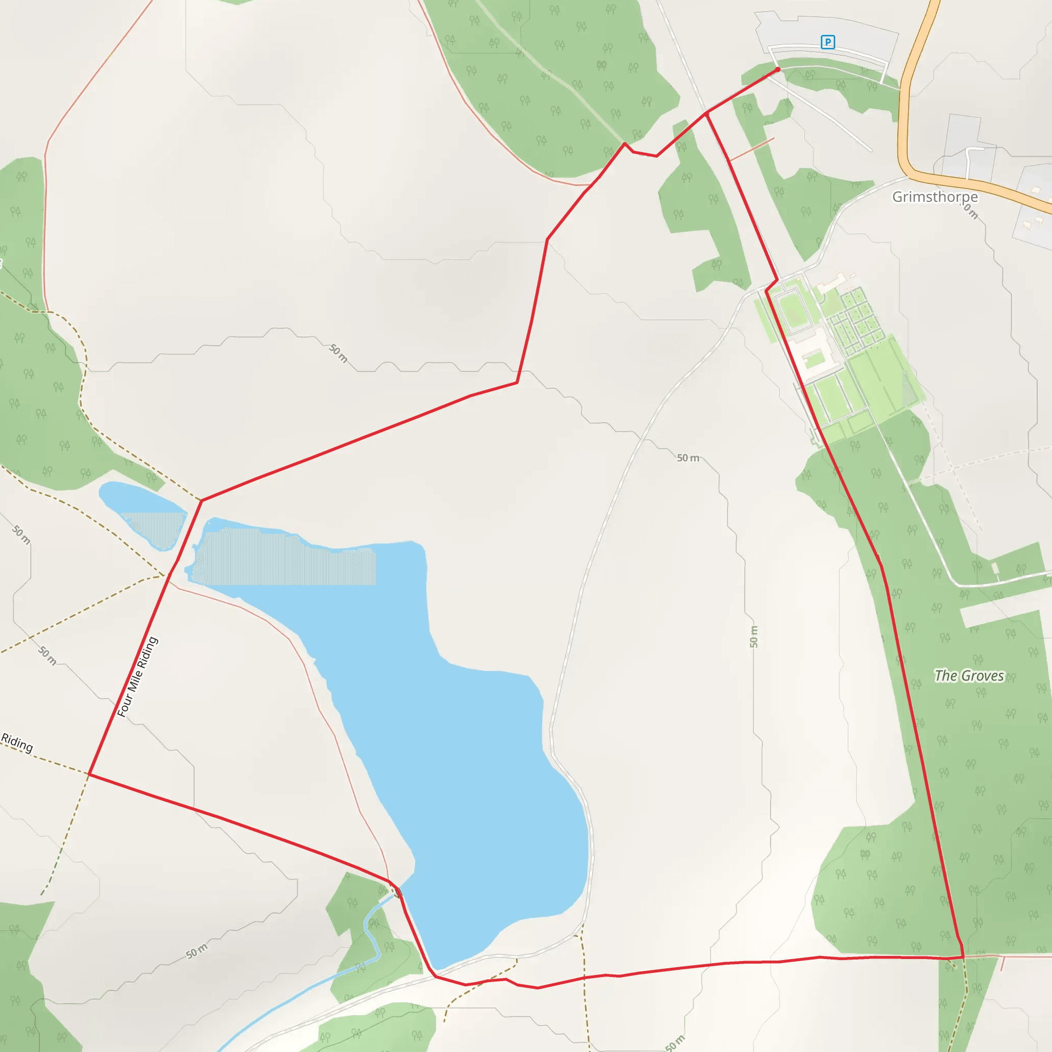 Grimsthorpe Castle mobile static map