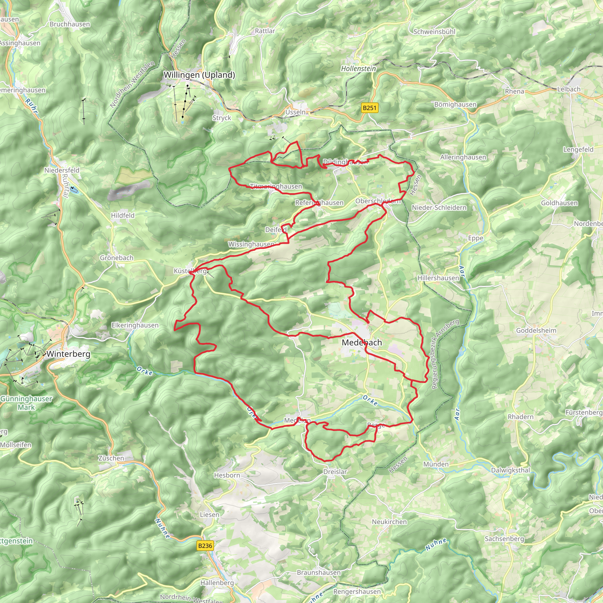 Medebacher Bergweg mobile static map