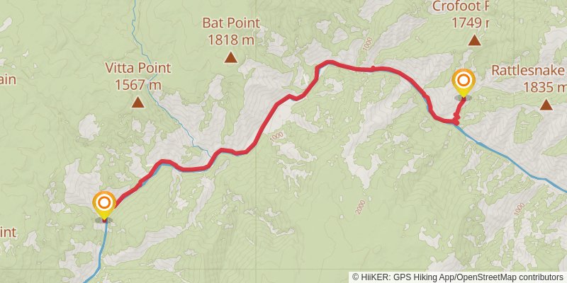Ultra Pedestrian North Loop stage 44 Map