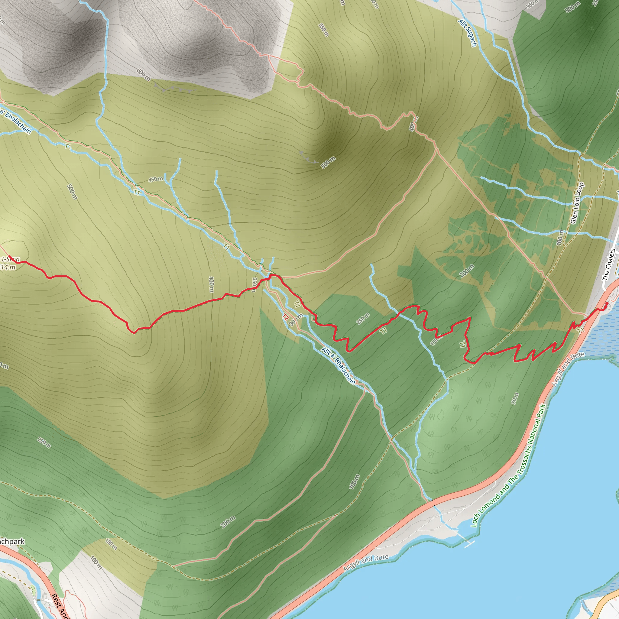 Southeast Ridge from Succoth mobile static map