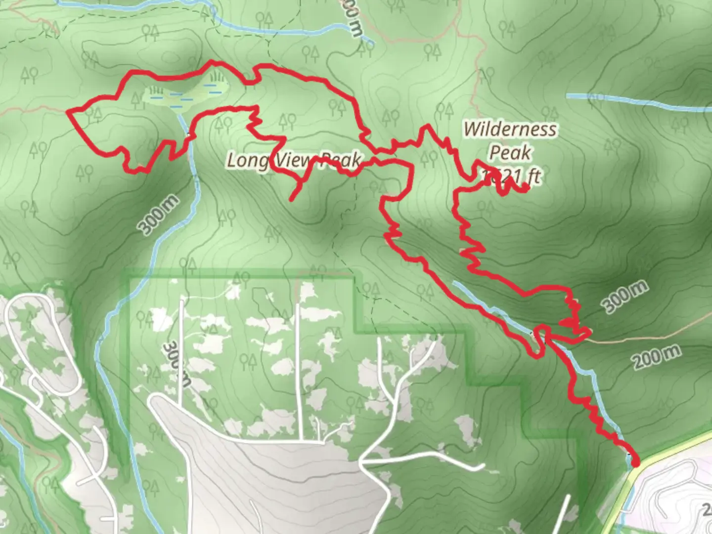 An image depicting the trail Wilderness Peak, Shy Bear and Long View Peak Loop Trail and its surrounding area.