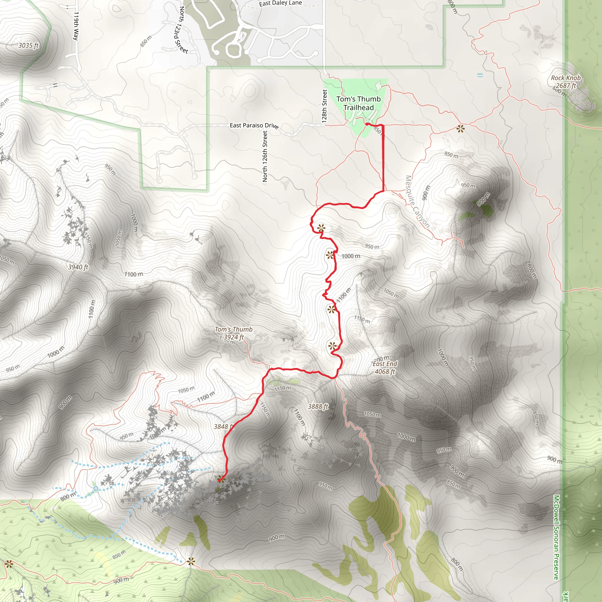 Lookout Trail mobile static map