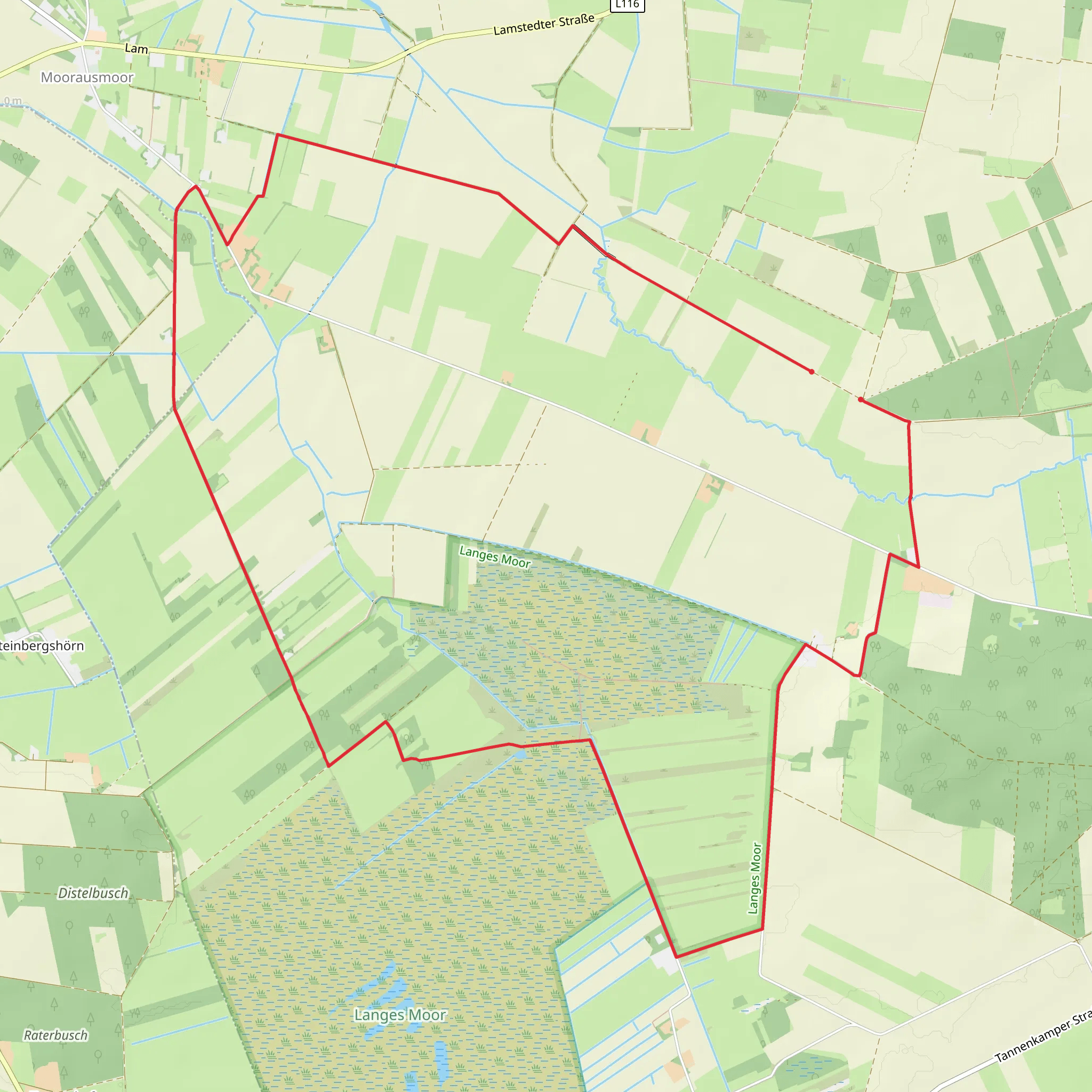 Meckelstedter Moor and Langesmoor Loop mobile static map