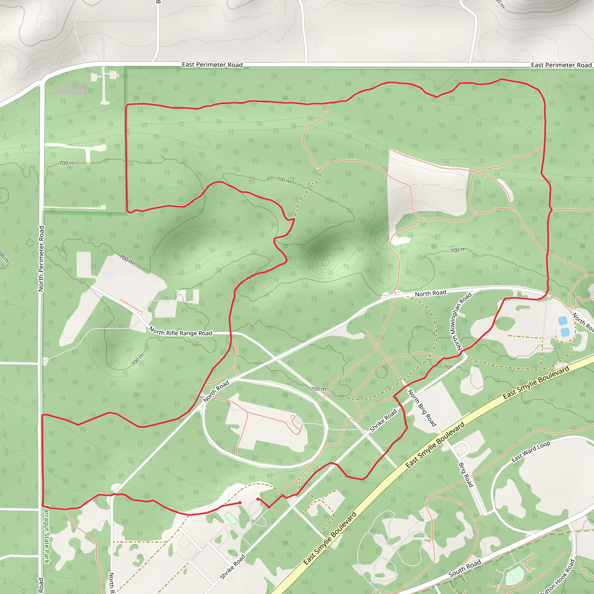 Farragut State Park Loop mobile static map